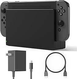 TV Dock Station for Switch/Switch OLED Replacement 3-in-1 – Includes Original IC Module, AC Charger & High-Speed HDMI Cable, Supports 1080P HD Output & Console Charging (Not Compatible with Switch 2)