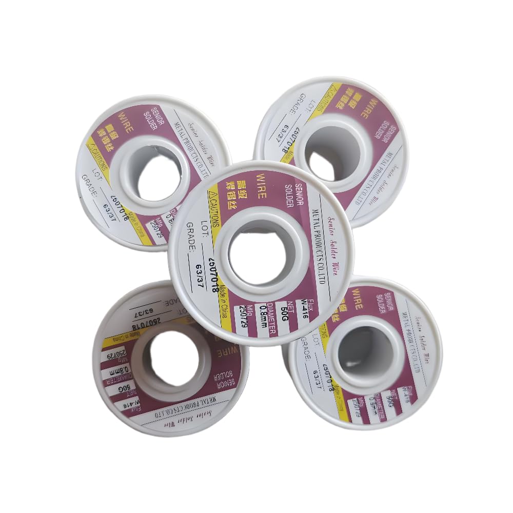 Sn63Pb37 drut lutowniczy 0,8 mm z rdzeniem kalafonii do naprawy elektronicznych komponentów lutowniczych i DIY (250 g)