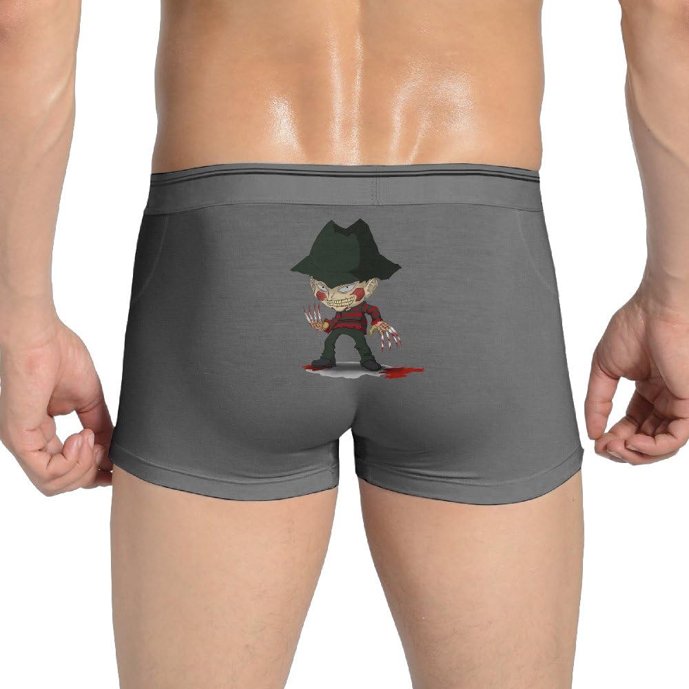 Naci Men's Soft Underpants Nightmare On Elm Street Freddy Krueger Pizza Briefs Underwear Ash