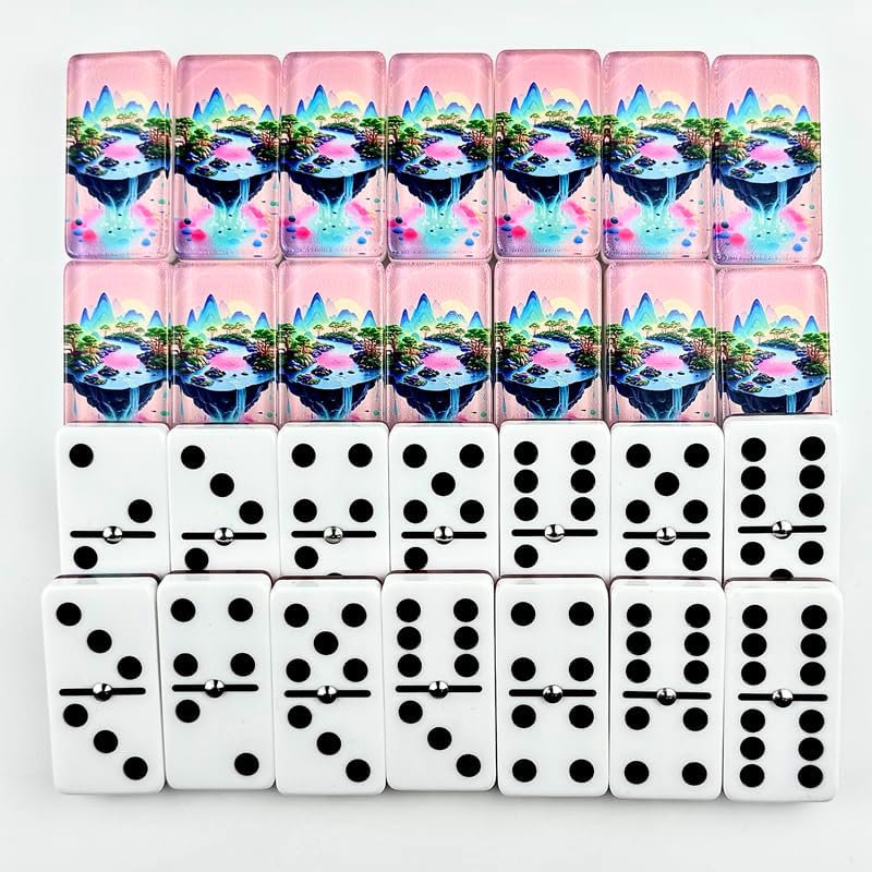 Dominos Set for Adults Kid – Dominoes - Classic Board Games, Double 6 Dominoes Family Games for Kids and Adults - Double Six Standard Dominos Set 28 Tiles with Storage Case