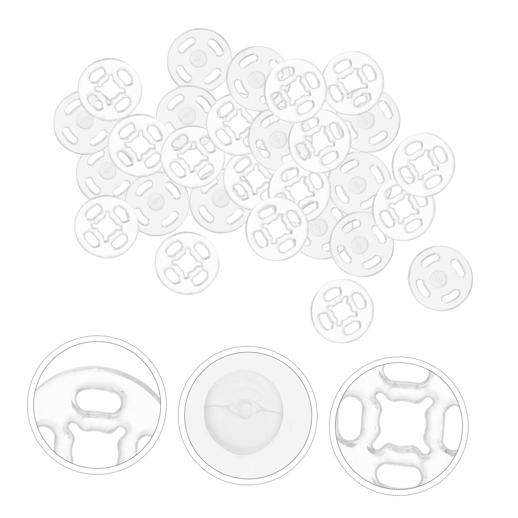 8 Piezas Botones Invisibles Transparentes de Plástico Pequeños y Ocultos Sujetadores para Camisas y Ropa Accesorios de Costura Prácticos y Seguros