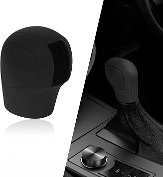 Car Gear Shift Knob Cover, Anti-Slip Auto Knob Gear Stick Protector, Comfortable Silicone Handbrake Shifter Cover for Men Women, Universal Vehicle Interior Accessories