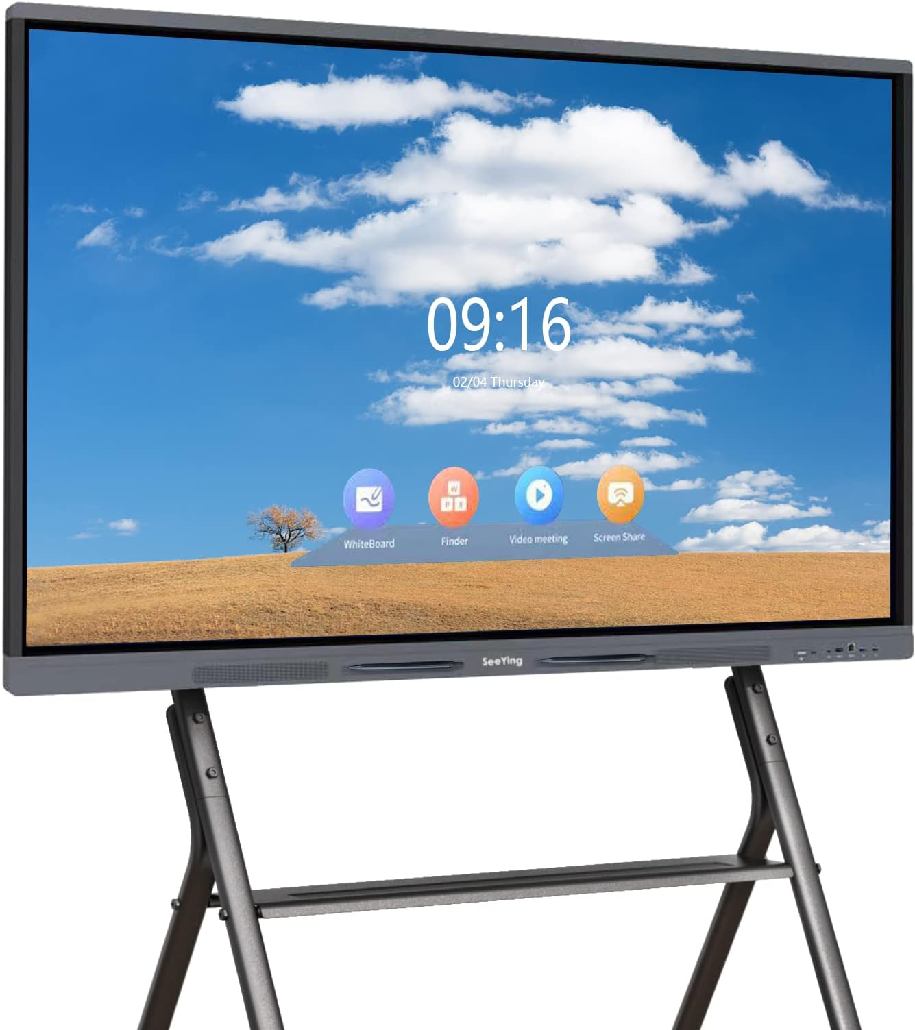 55" Smart Board 4K UHD Touchscreen Display Digital Whiteboard for Office and Classroom All-in-One Computer with Wireless Screen Sharing Interactive Whiteboard Armer