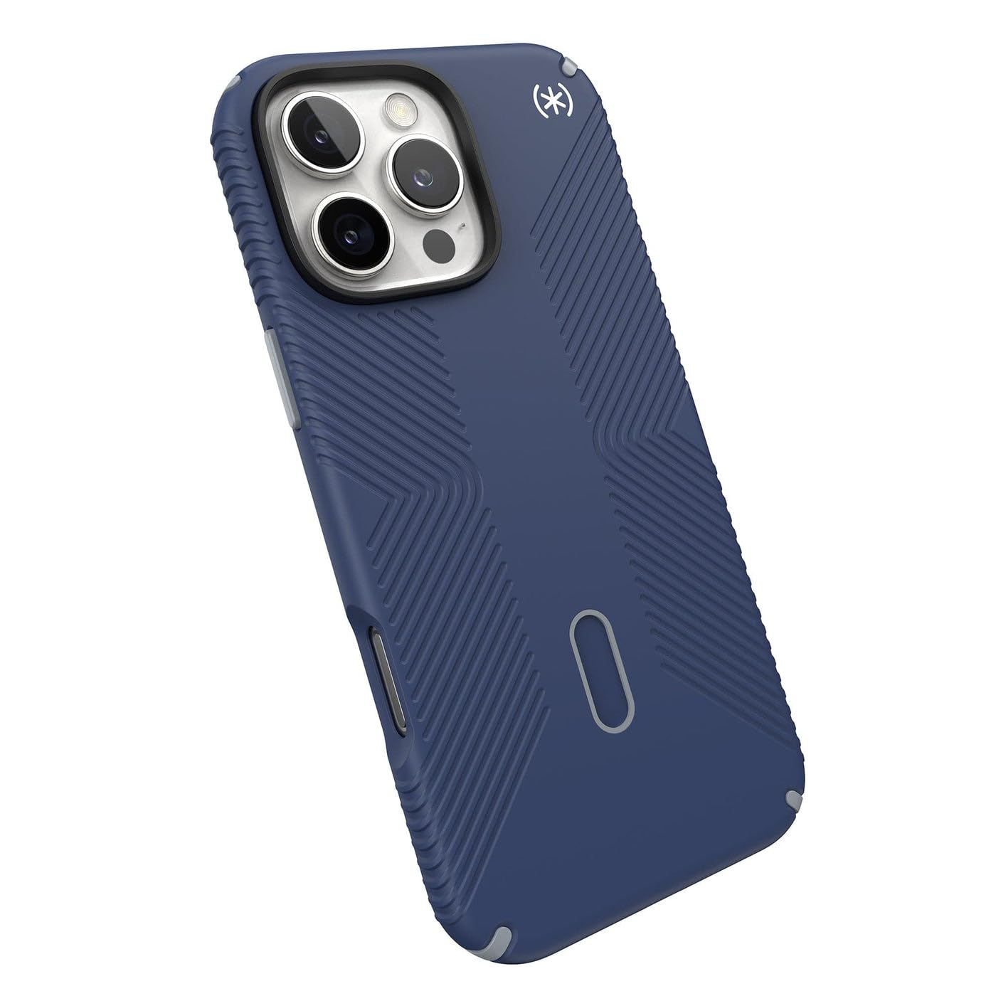 Speck Presidio 2 Grip iPhone 16 Pro Max Case - MagSafe and ClickLock - Slim Coastal Blue/Dust Grey