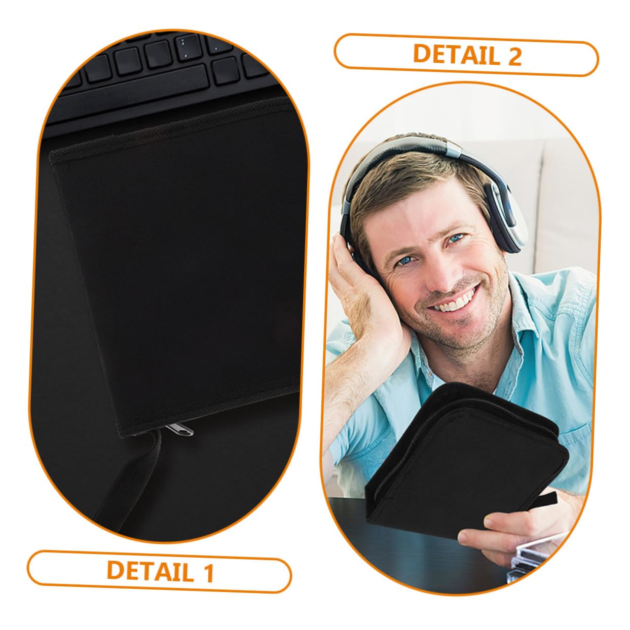 Cabilock 5 Set Custodia Portatile Per Dvd Da Organizer Protettivo Con Cerniera Per Viaggi Dvd Per Giochi Musica E Video Dischi Per Bagagli Compatti 2 Pezzi * 5