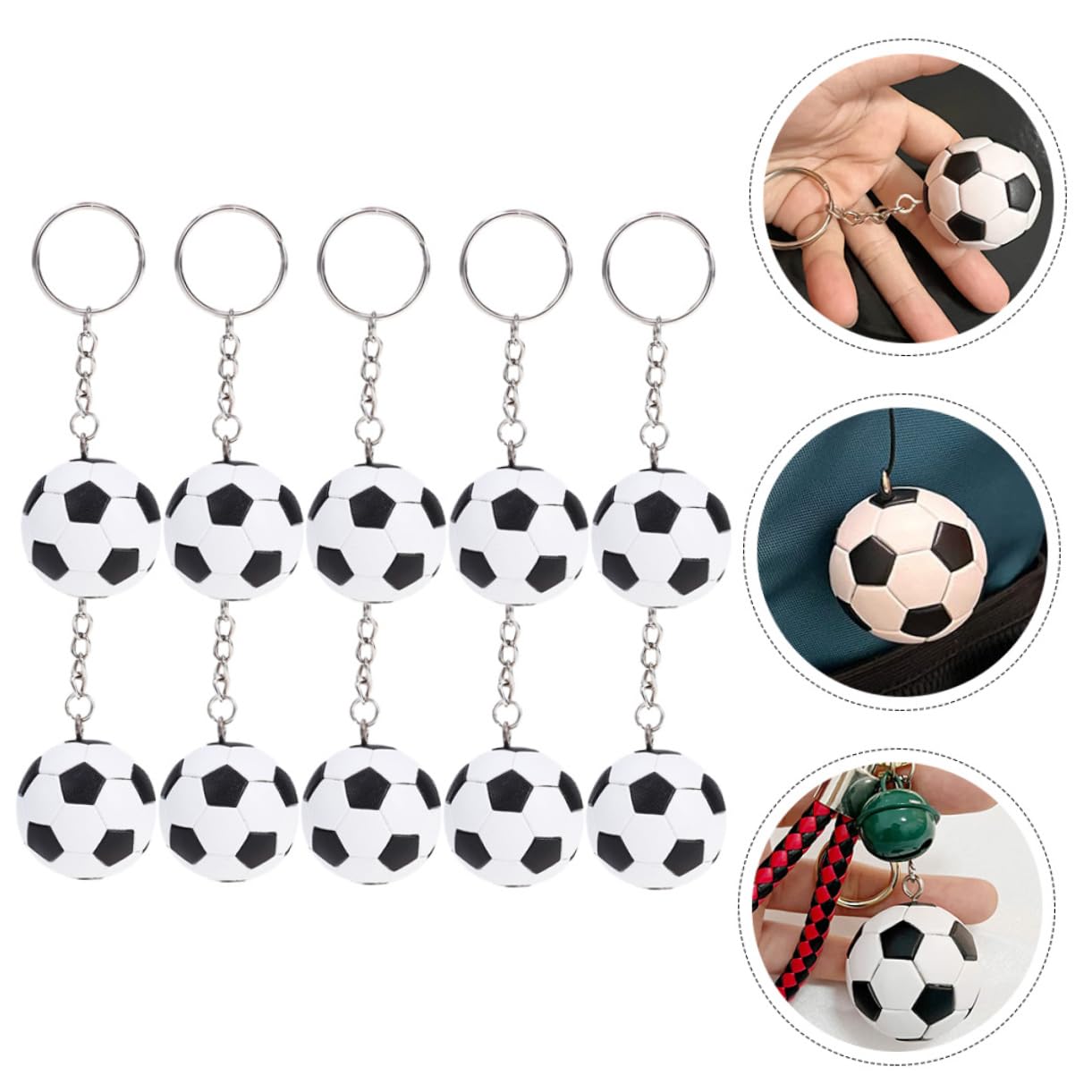 TOYANDONA Llavero De Fútbol ​​Anillos Deportivos Llaveros De Cumpleaños Con Temática De Fútbol ​​ Para De Plástico Para