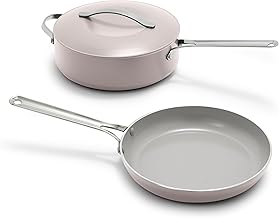 GreenPan Nova 10” Frying Pan Skillet and 4.37QT Sauté Pan with Lid, Oprah’s Favorite Things 2024, PFAS-Free Ceramic Nonsti...