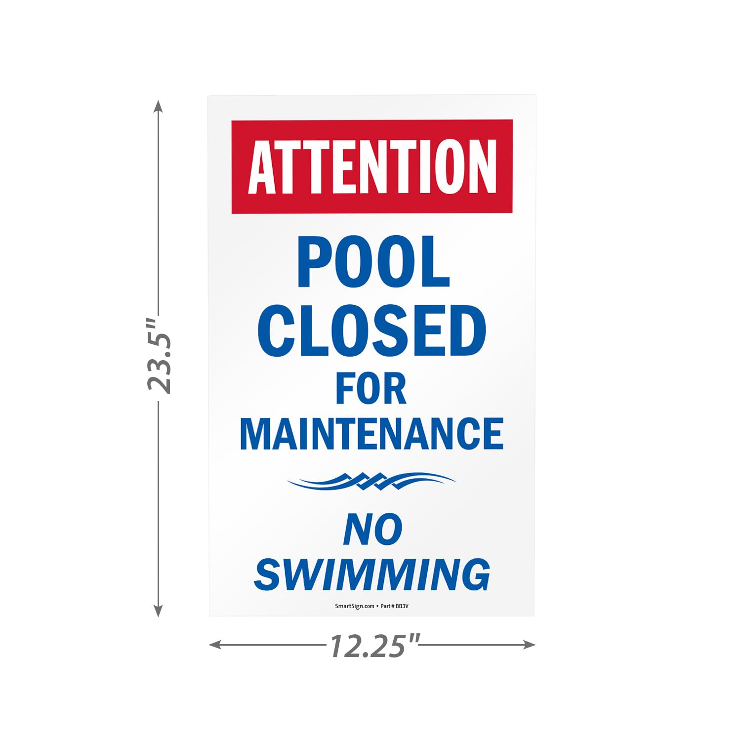 SmartSign Pool Sign SmartSign 25x12