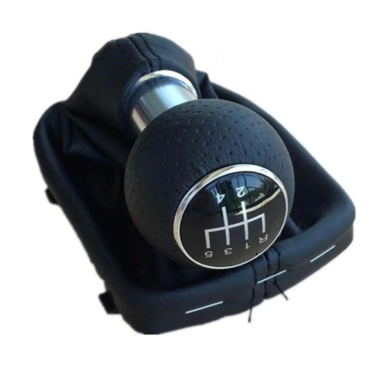 GLBLPEXELR Leather Gear Knob for A3 8L 1. Liter 1996 1997 1998 1999 2000 2001 2002 2003 Parts 23mm 12mm Manul Gear 5/6 Speed Car Shift Knob(23mm 5speed)
