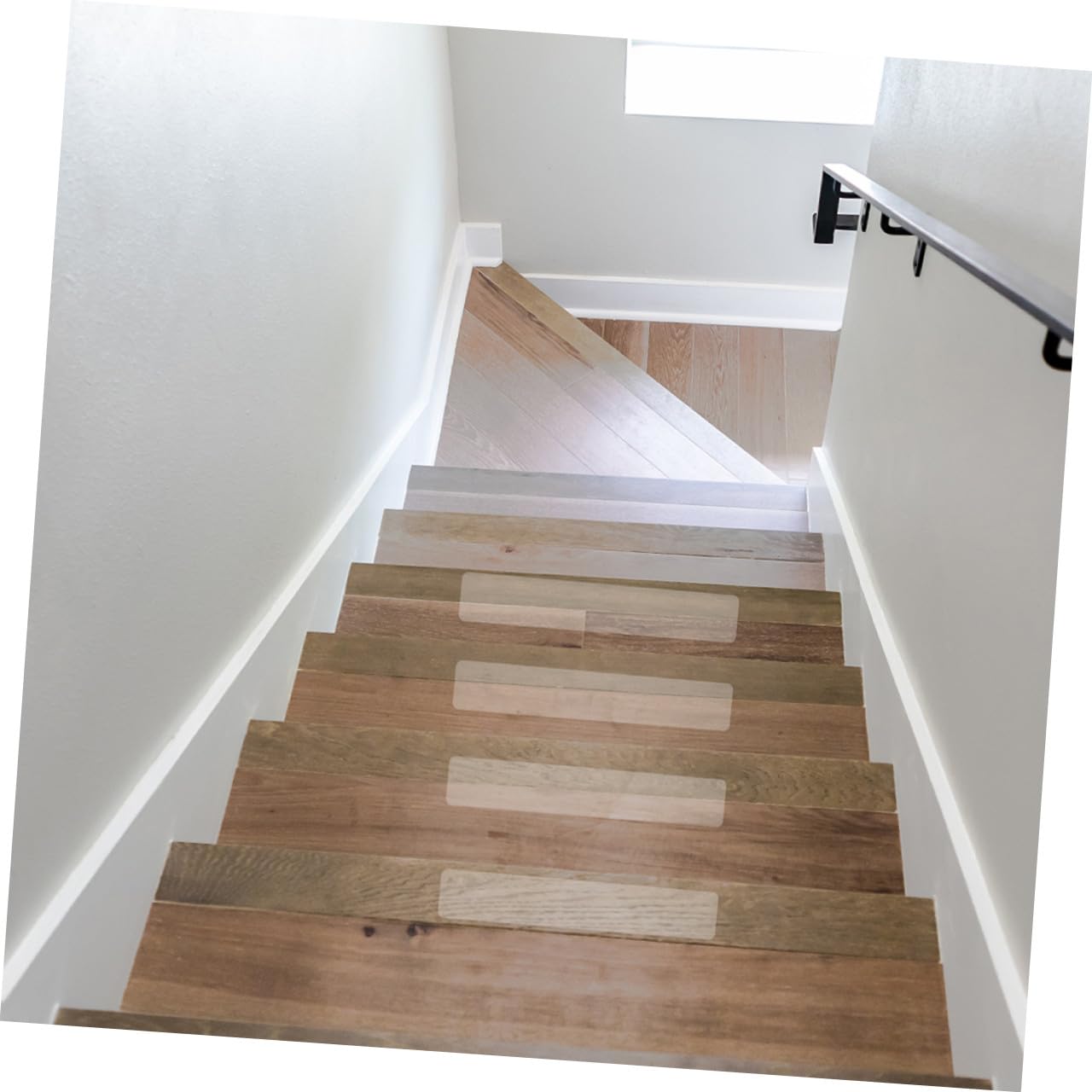 ARTIBETTER Tiras Antideslizantes para Escaleras y Suelo, Pegatinas Transparentes de Peva 15x61 Cm 10 Piezas, Cinta de Seguridad para Ducha y Bañera, Antideslizante para Suelos Lisos