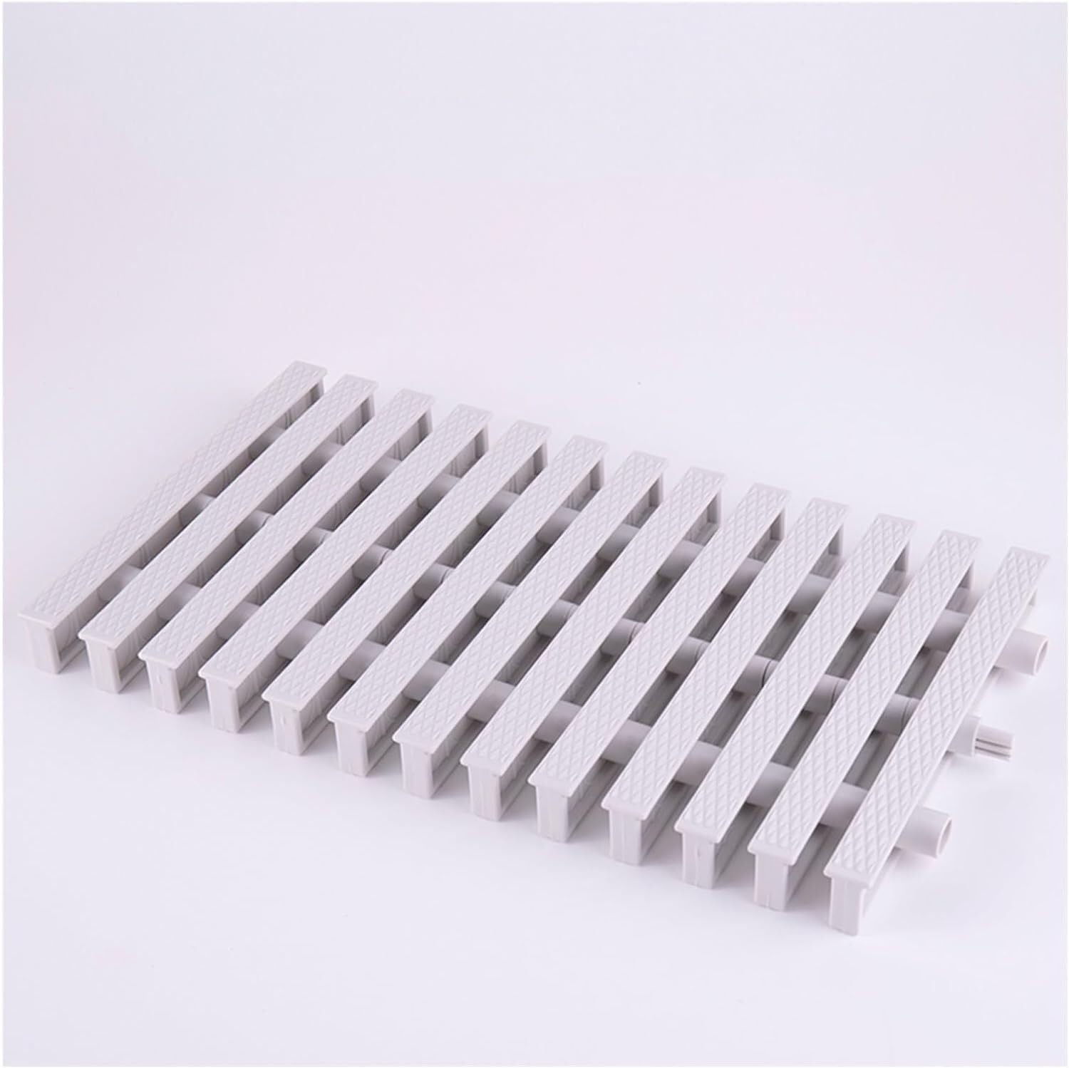 HCZKIUJY Swimming Pool grates Swimming Pool Drain Grate, Flexible Channel Drain Grill, Indoor/Outdoor Outlet Drainage Grate Overflow Drain Grate (Gray+white 30cm)