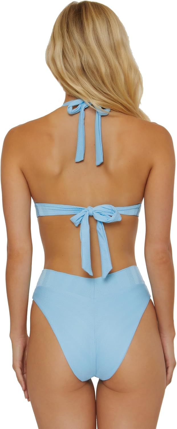 BECCA Womens Prima High Waisted Bikini Bottom, Cheeky Coverage, Swimwear Separates for Women - Image 2