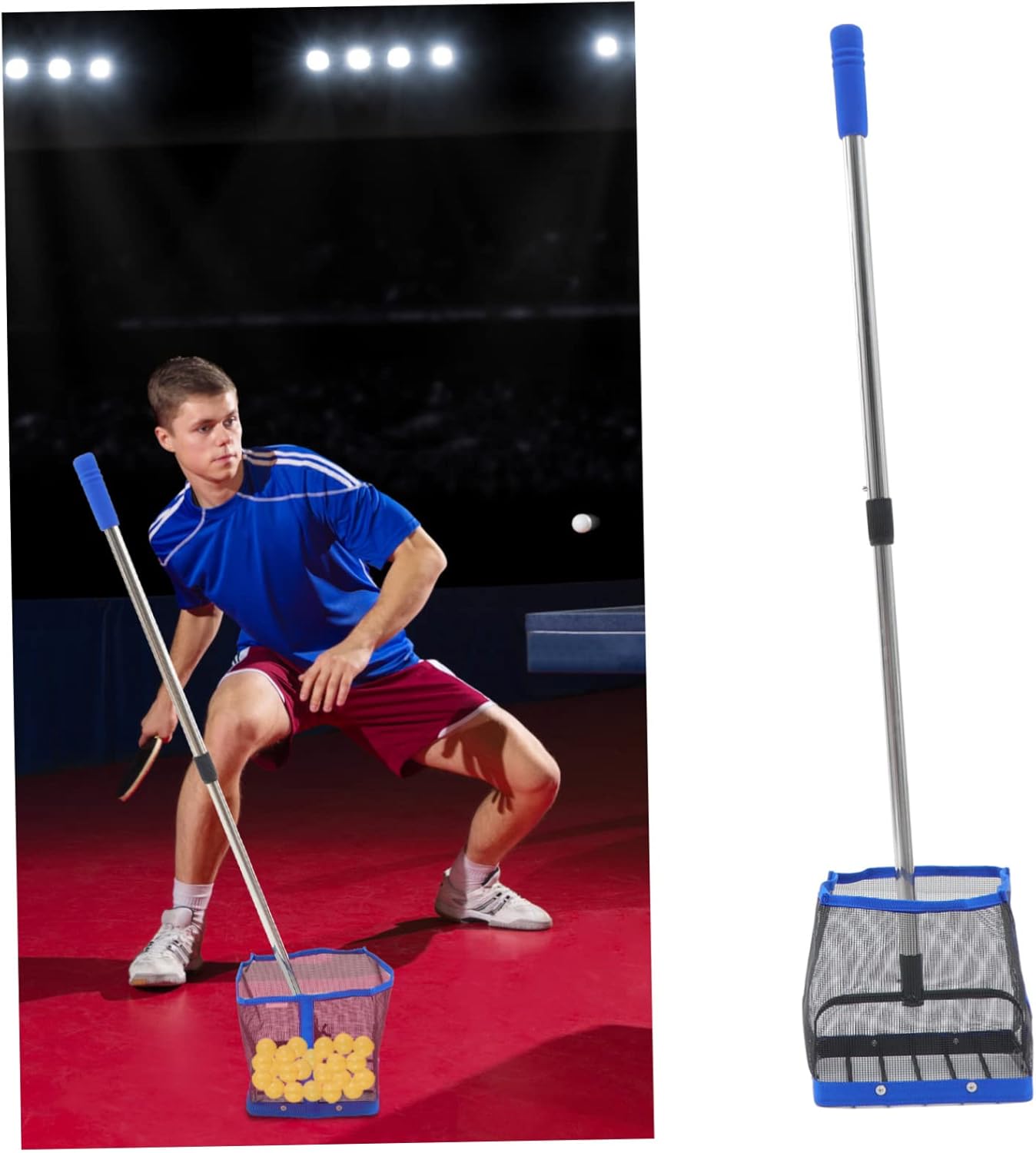 Table Tennis Ball Picker Pickleball Paddle Rack Golf Ball Picker for Training Tennis Pickup Basket