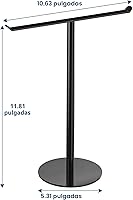 Vista 5 de Toallero en forma de T para toallas de mano para baño, con soporte para diademas y toalleros ligeros para baño, soporte negro para cocina