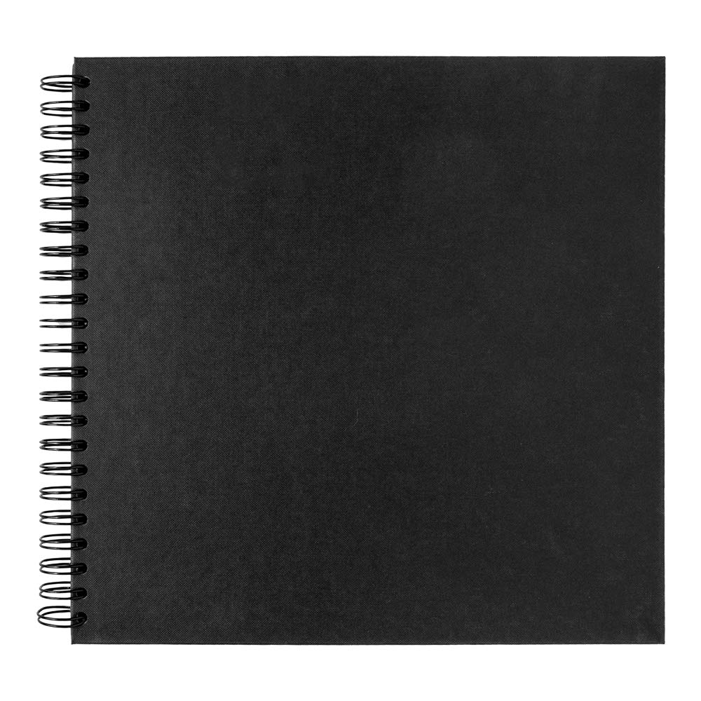 Jackson's Black Seawhite : 30X30cm Card 220Gsm : 40 Sheets : Spiral Pad