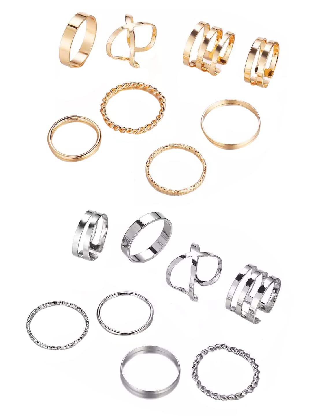 Shining Diva Fashion Base Metal Gold Silver Combo Latest Boho Midi Finger Rings for Women and Girls (cmb294_12963_12964) Set of 16,Multicolor (B09SXWFMVJ) Amazon Price History, Amazon Price Tracker
