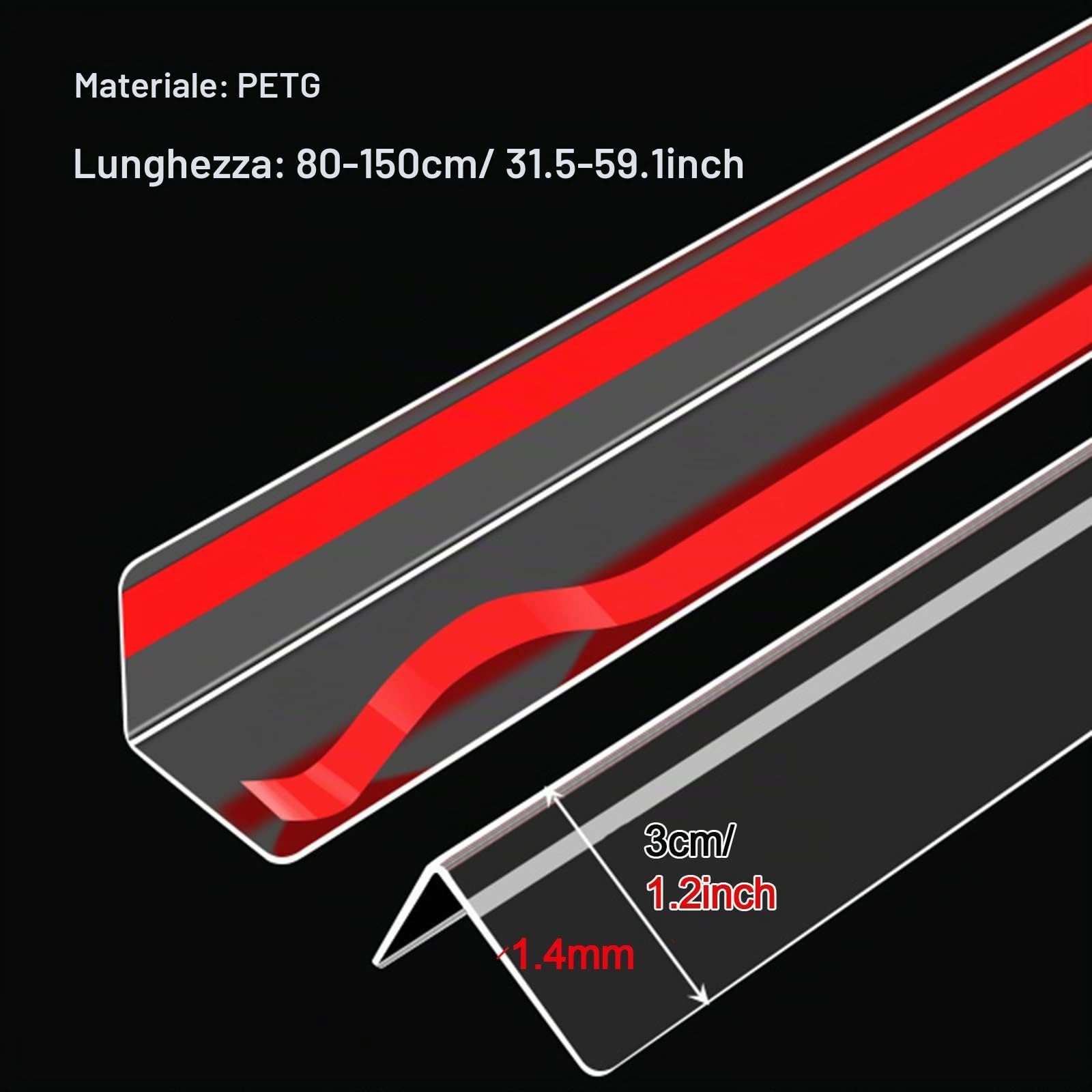 Paraspigoli Profilo Angolare Spigoli Autoadesivo Protezioni Angolari Per Pareti Trasparente Con Nastri, In Plastica 3 Cm Di Larghezza Striscia Di Protezione Dei Bordi, Arredamento Per La Casa Per Inte