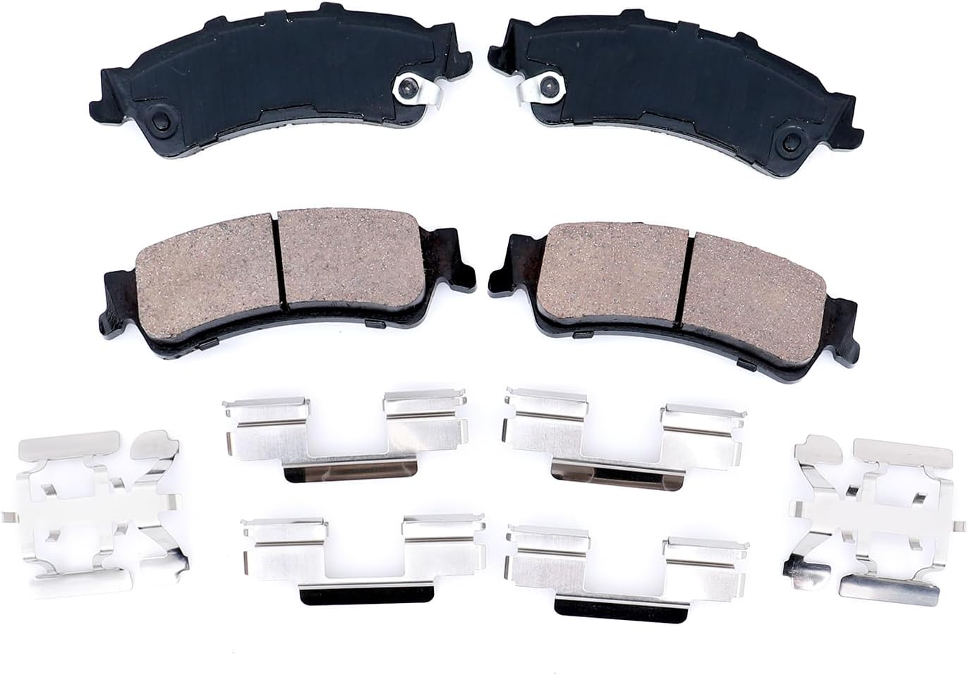 HICKS Rear Brake Pad Set D792 Compatible with 1999-2006 Chevy Silverado 1500 (4.3L) (4.8L) (5.3L), 1999-2006 GMC Sierra 1500 (4.3L) (4.8L) (5.3L)