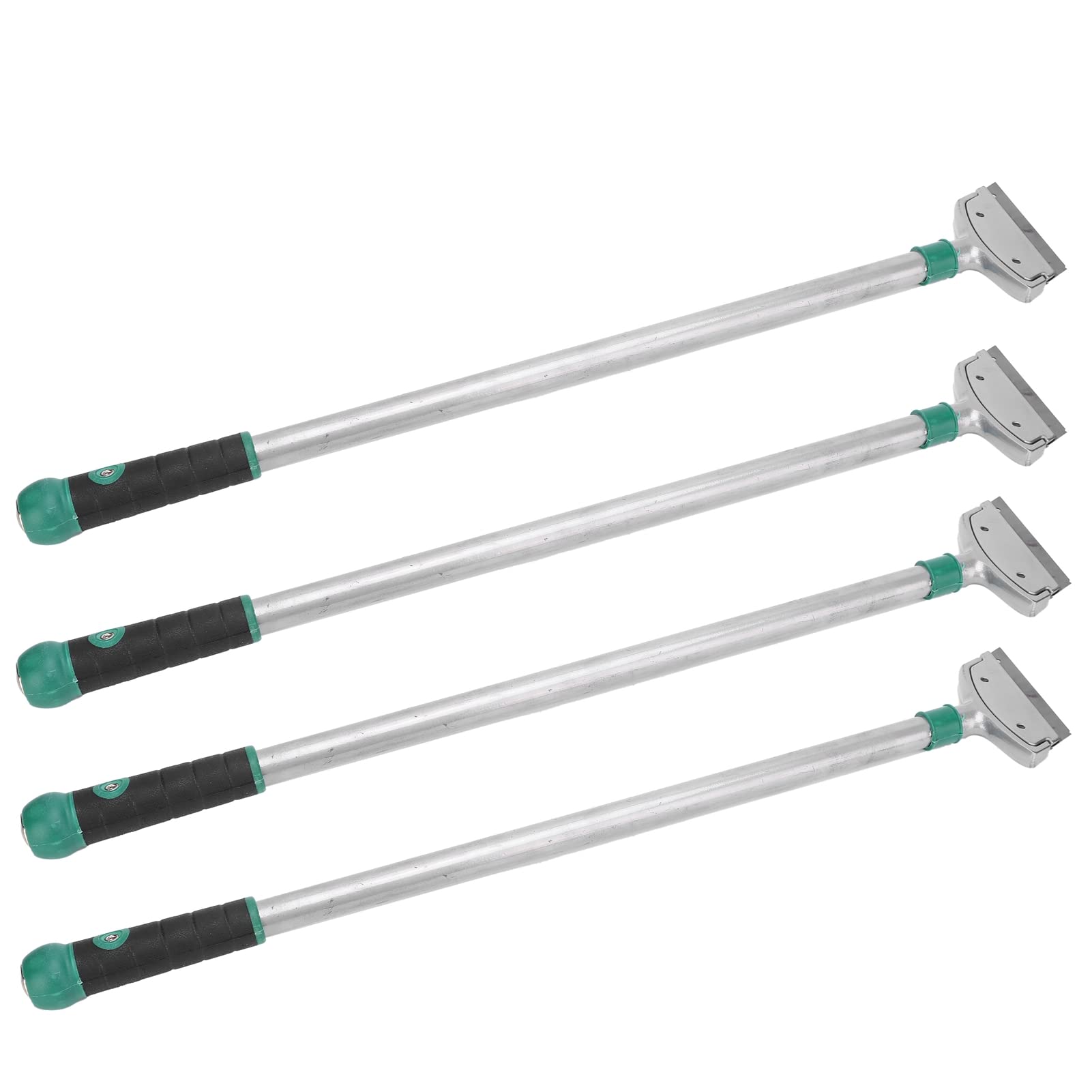 6 Piezas Cuchillo Rascador de Aleación de Aluminio para Limpieza de Paredes de Vidrio de Piso Herramienta Rascadora de 60 cm con Cuchilla de Afeitar Reemplazable y Mango de Goma