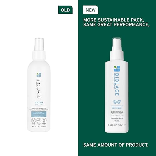 Miniatura 2 de Biolage Volume Boost - Spray voluminizador – Añade rebote, movimiento y plenitud, espray de elevación de raíces para cabello fino, proteína de soja