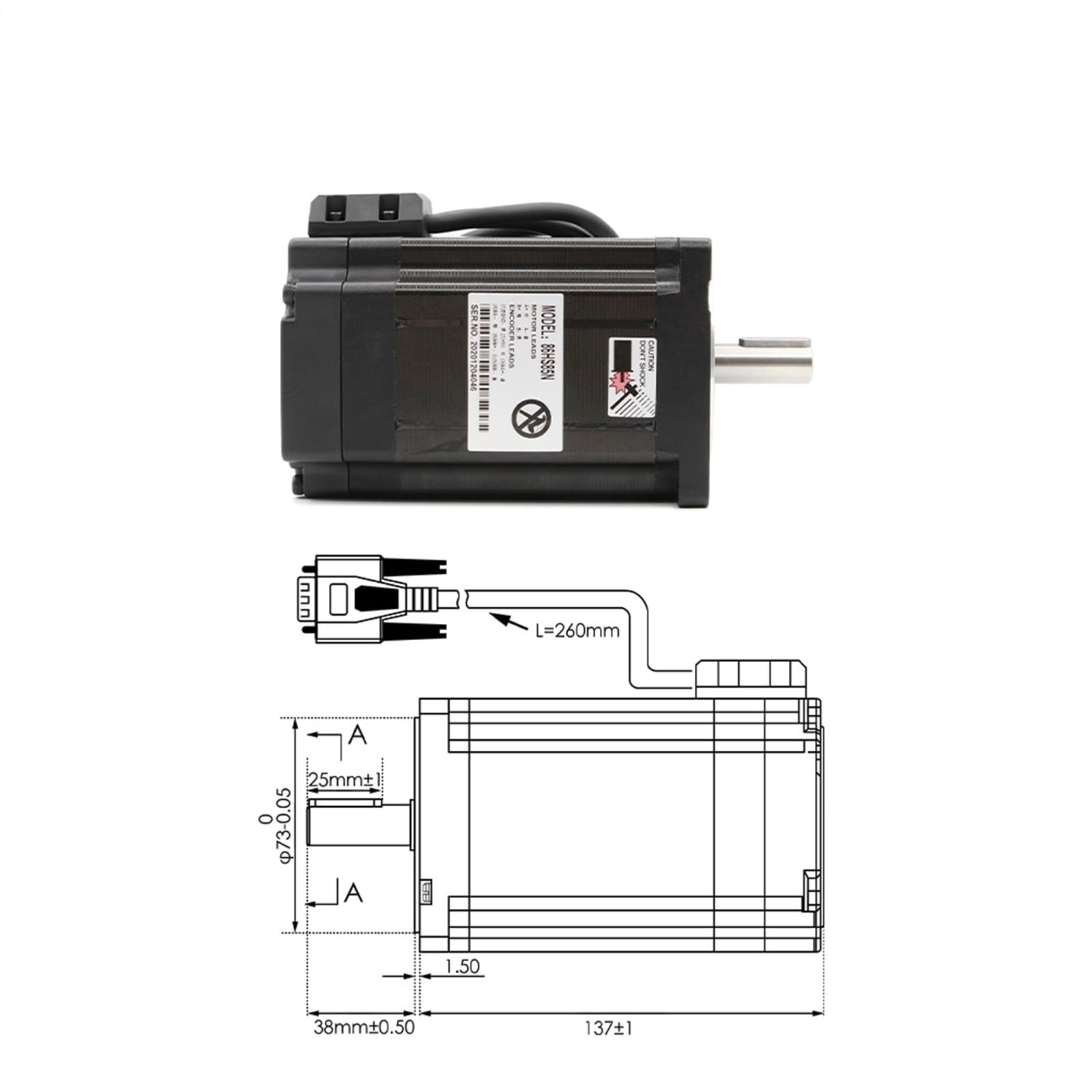 Nema 34 8,5 Nm Closed-Loop-Schrittmotor-Kit HBS86H + 86HS85N 1200Oz-in Hybrid-Schritt-Servomotor DC (30–110) AC (18–80 V)