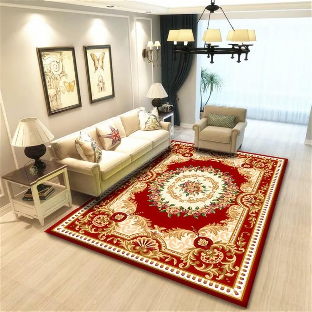 Tapis d'entrée résistant rouge pour protéger le sol des passages