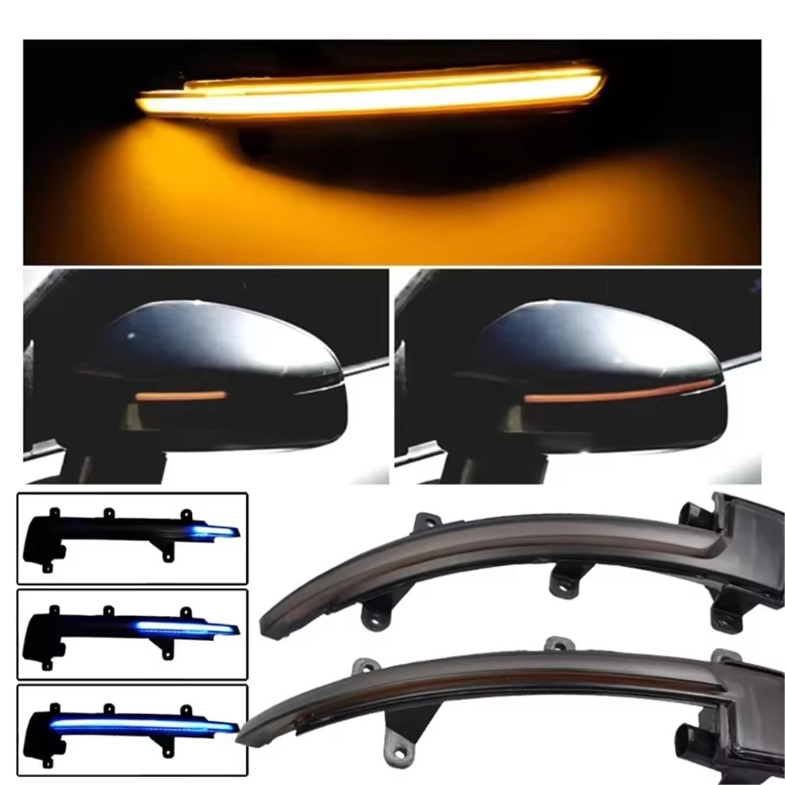 Luz Indicadora Espejo Retrovisor Para TT Para TTS Para MK2 Para 8J 2007-2014 Espejo Retrovisor Lateral Intermitente Luz LED Señal Giro Dinámica Con Flujo Agua