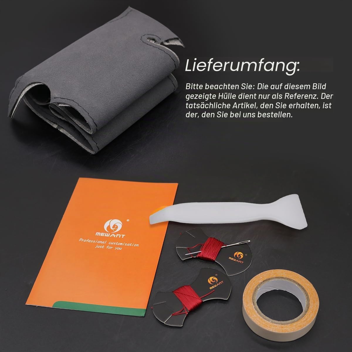 MEWANT Lenkradbezug zum Nähen für Handgenähter Schwarzer für M Sport F30