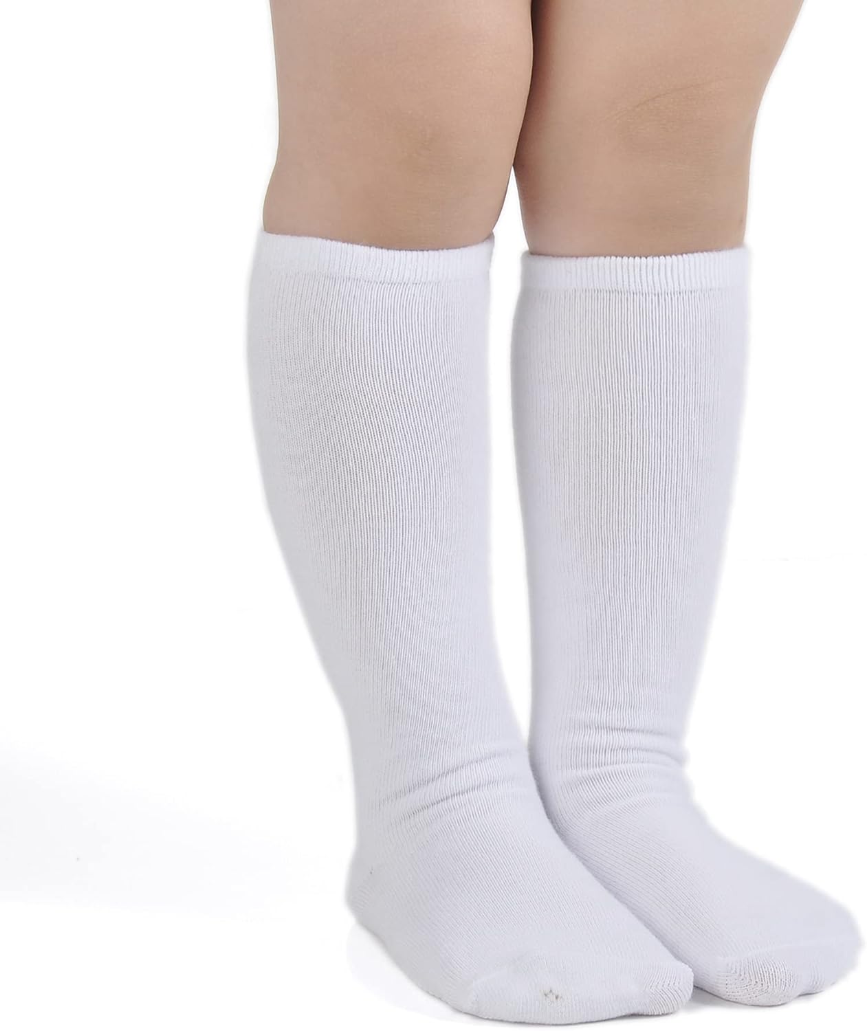 EPEIUS Knee High Socks with Non-Slip Grip,Toddler Athletic Stripe Team Tube Socks Kids Boys Girls 5-Pack - Image 4