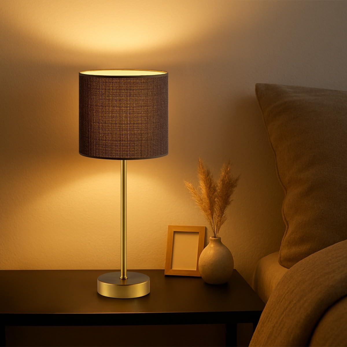 Home Sweet Home Pied de lampe de table classique Simple pour abat-jour | luminaire | 10/10/36,5 cm | Laiton | pied de lampe de table en métal | E27 | pour abat-jour | luminaire max.35cm