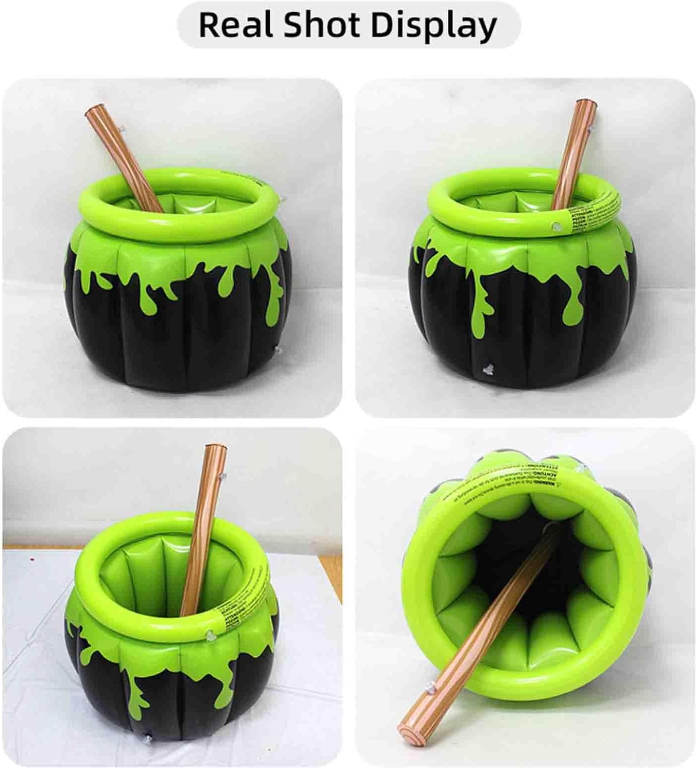 ハロウィンインフレータブルクーラー - インフレータブル釜ケトル ハロウィンクーラー - ブローアップフードコンテナサービングバー、