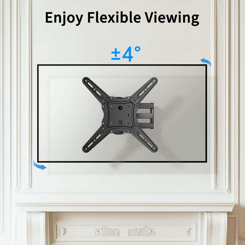 Supporto TV NYSDM Adatto per schermi da 23-65" Fino a 99 libbre con Bracci articolati a Movimento Completo, Estensione, inclinazione, Rotazione, livellamento.