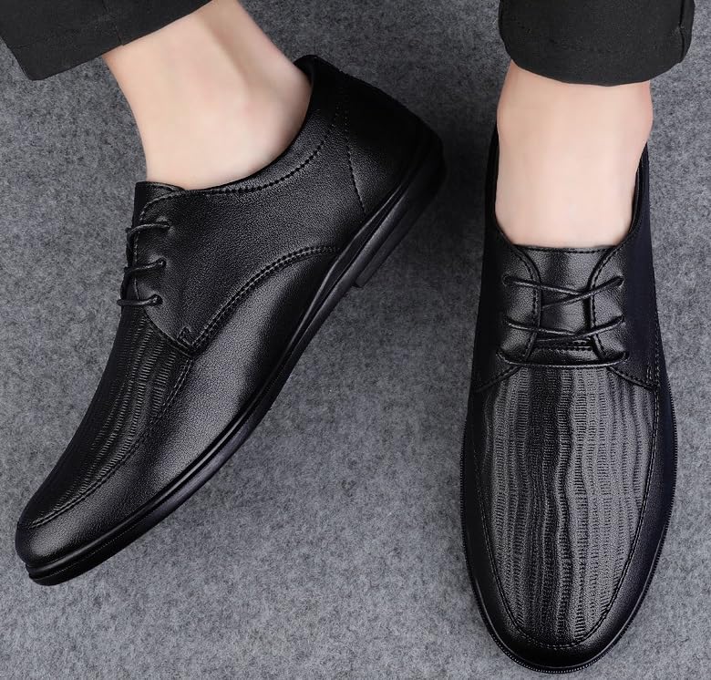 Men's Dress Shoes Men Genuine Leather Oxford Shoes Classic Business Shoes Casual Wedding Office Shoes for Men(8.5)4