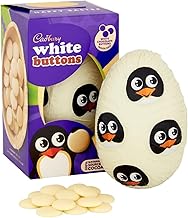 Medium Easter Chocolate Eggs Variety For Easter Best gift 2026 (Cadbury White Chocolate Buttons Easter Egg 91g)