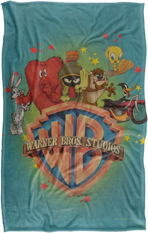 WB 100: Blanket, 36"x58" WB Shield Looney Tunes Color Silky Touch Super Soft Throw Blanket