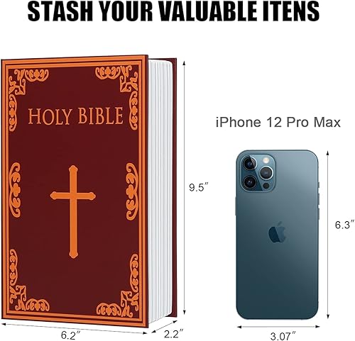 Miniatura 4 de Caja de almacenamiento segura para libros de diversión, lata de seguridad secreta con llave de seguridad, caja de seguridad oculta, contenedores