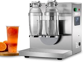 Milk Tea Shaker, Electric Double Frame Milk Tea Shaker Machine, 1-120s Adjustable Milk Shake Mixer Machine,for Juice Coffee