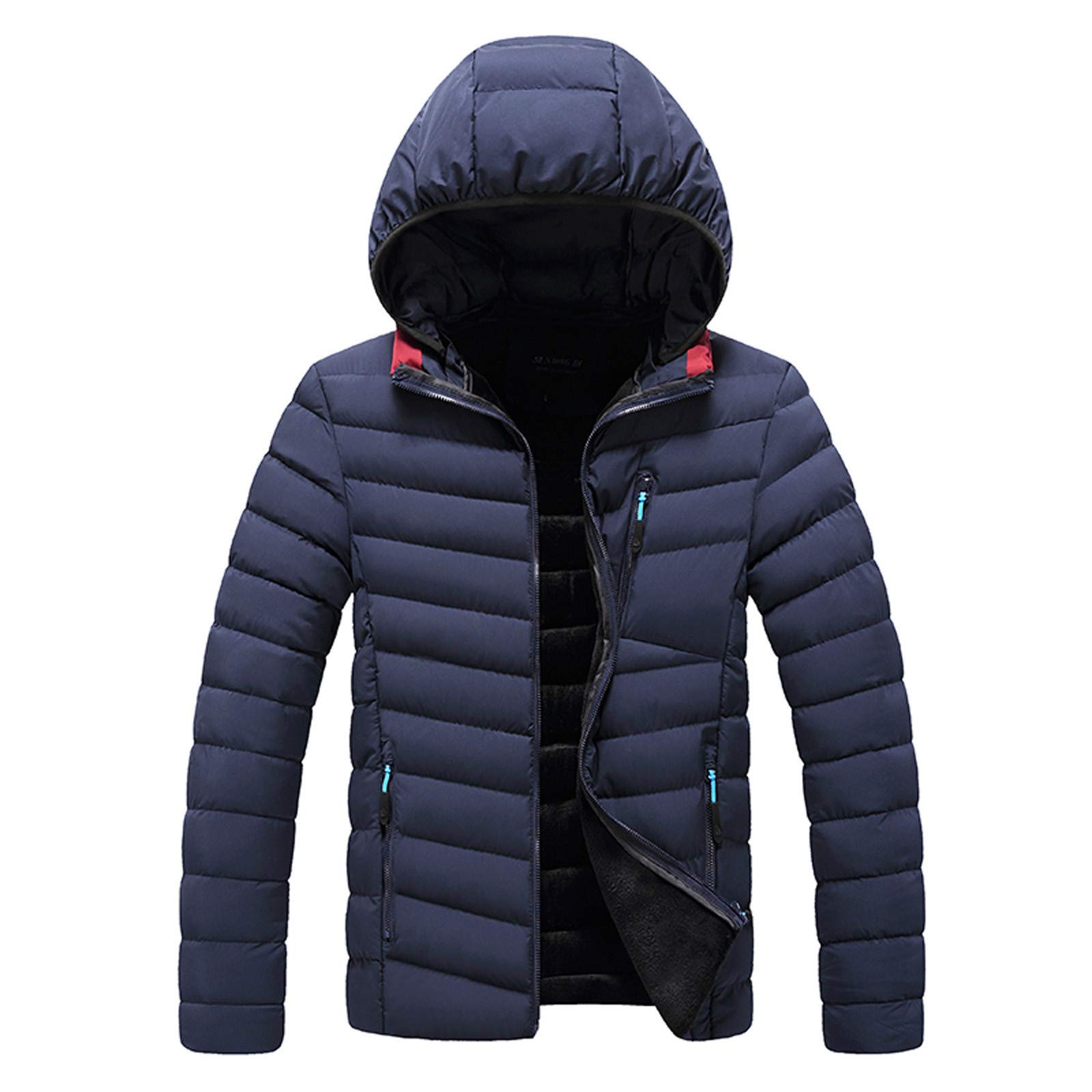 Piumino con cappuccio | Giacche parka invernali da uomo cappotto trapuntato da uomo piumino da uomo con cappuccio cappuccio leggero piumino capispalla antivento trapuntato caldo cappotto impermeabile