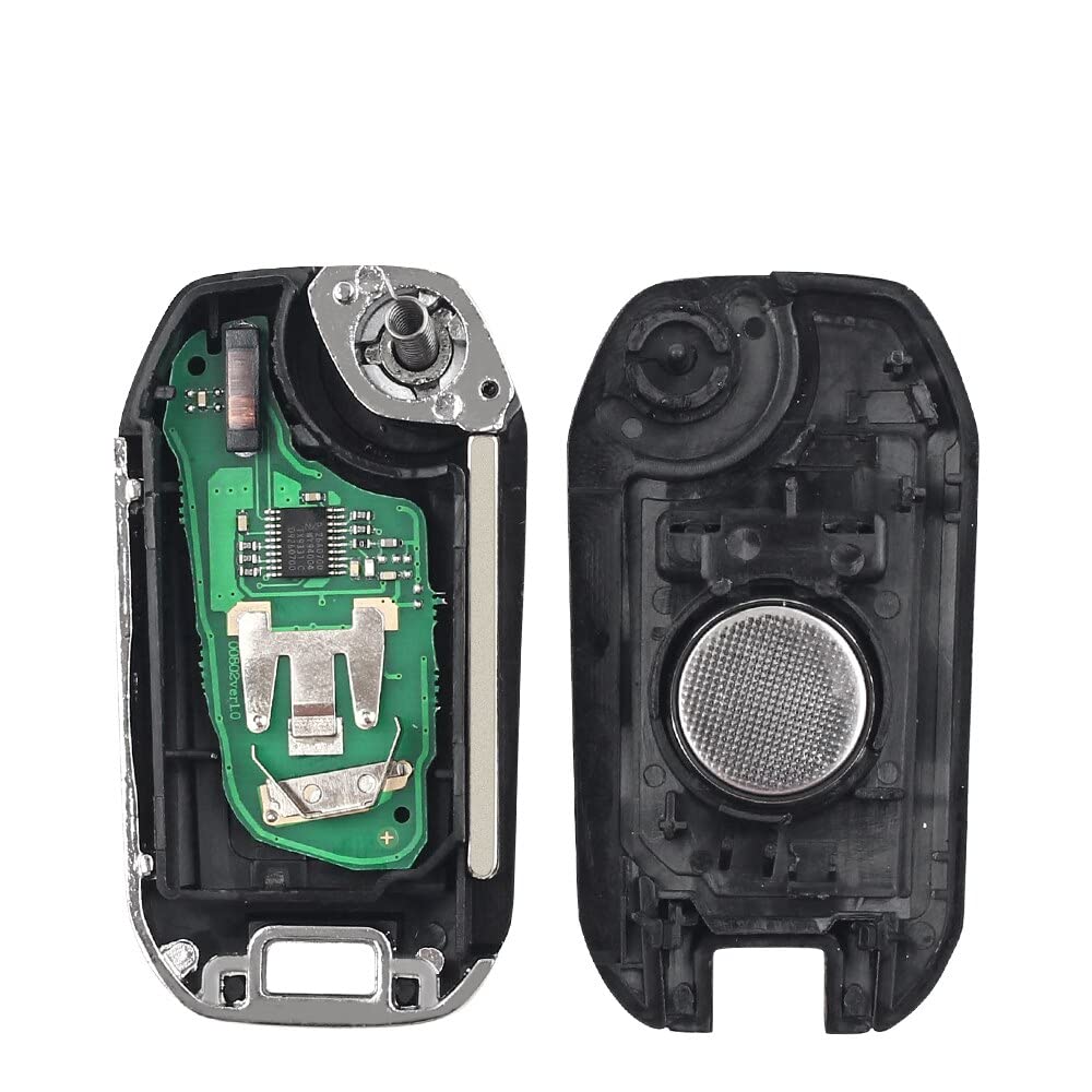 Chiave telecomando per auto compatibile con Peugeot 208 2008 301 308 3008 408 508 compatibile con Citroen C3 ID46 PCF7941 434 MHz HU83 VA2 Blade Flip Key (colore: VA2 Blade Trunk)