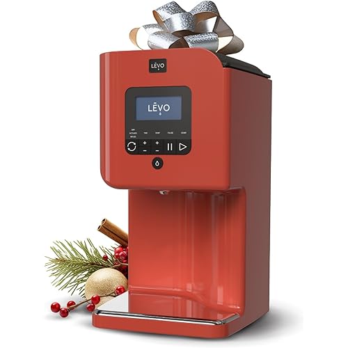 LEVO II+ - Herbal Oil Infusion Machine Plus Filter Technology - Botanical Extractor, Herb Dryer, Decarboxylator, & Oil Infuser - Easy Edible Infusion Maker for Gummies, Brownies & More - Paprika Red