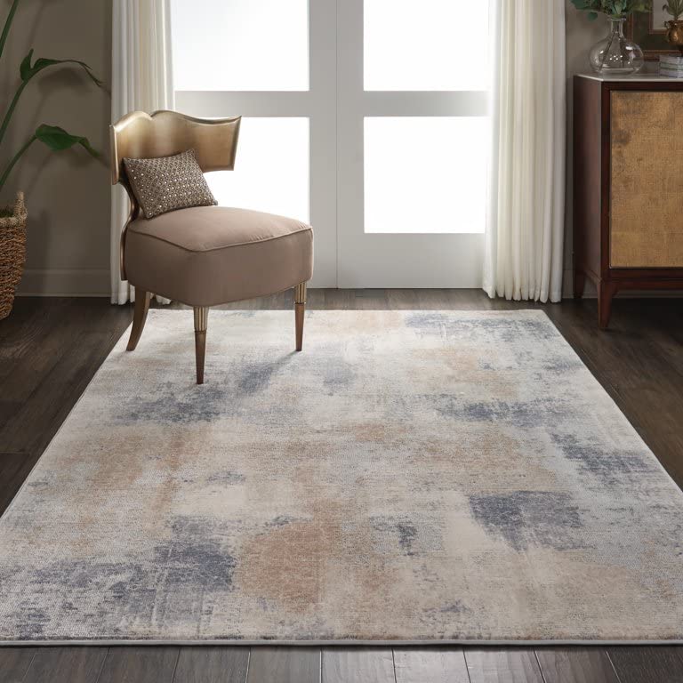 Image of Super Soft Art Collection Abstract Modern Classical Design Carpets Highest Density Silk Carpets for Home Living Room Bedroom /Hall (5x7 feet (150 x 210 cm) Malti)