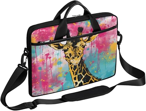 Miniatura 16 de Laptop Shoulder Bag for Men Women Cow Print Sunflower Slim Briefcase Messenger Bag Waterproof Laptop Bag Carrying Case Diseño de flores