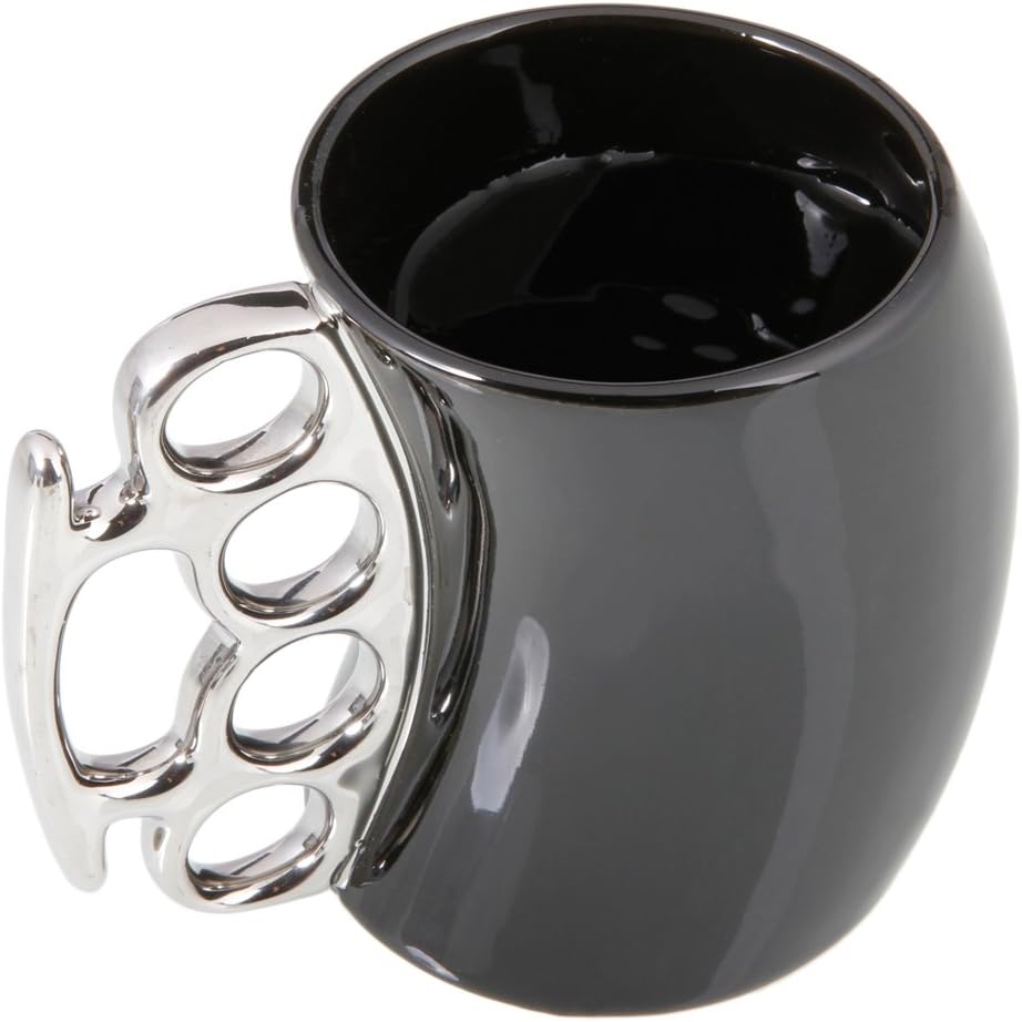 Cool Ceramic Fist Cup Mug Fisticup Finger Handle Fist Coffee Milk Mug Cup (white)
