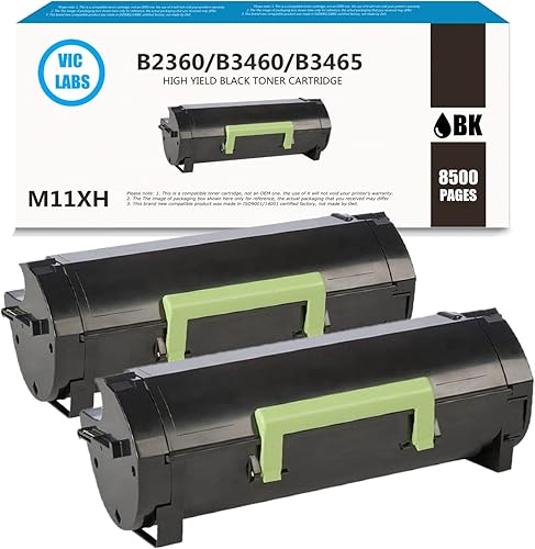 Compatible B2360 M11XH Toner Cartridge Replacement for Dell B2360dn Toner Cartridge B2360 B3460 B3465 B2360d B2360dn B3460dn B3465dn B3465dnf 2360d