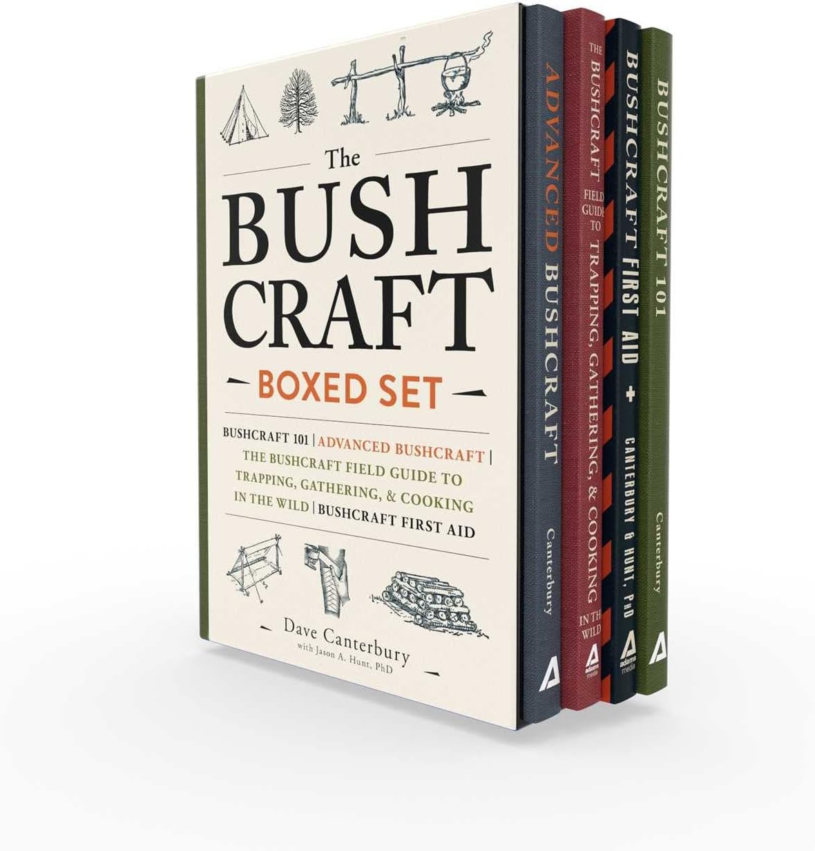 Simon & Schuster The Bushcraft Boxed Set: Bushcraft 101; Advanced Bushcraft; The Bushcraft Field Guide to Trapping, Gathering, Cooking in the Wild; Bushcraft First Aid