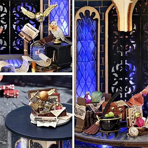 Dollhouse Diy Miniature Wooden Furniture Kit,Mini Handmade Doll House Model With Dust Cover & Led,1:24 Scale Creative Woodcrafts Toys For Adult Friend Lover Birthday Gift #TOP4