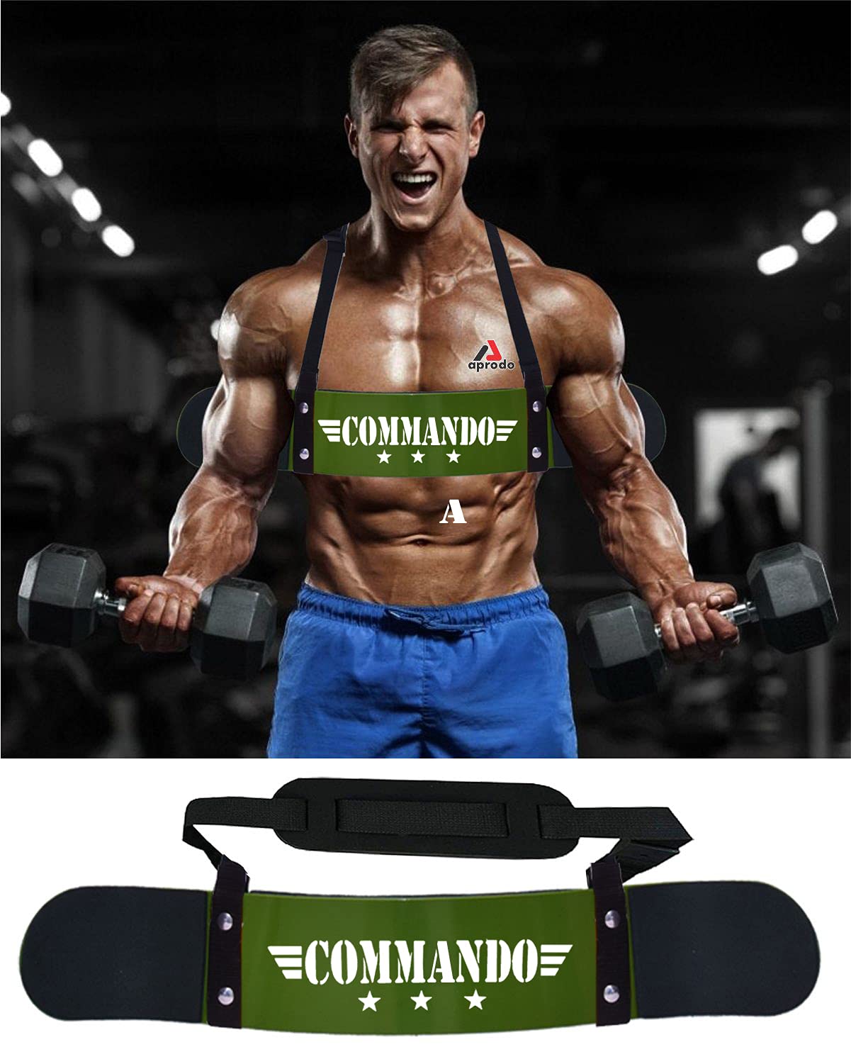 Aprodo New Professional Arm Blaster, Biceps Muscle Workout, Heavy Duty Thick Gauge, Padded, for Men & Women (Commando)-image-46