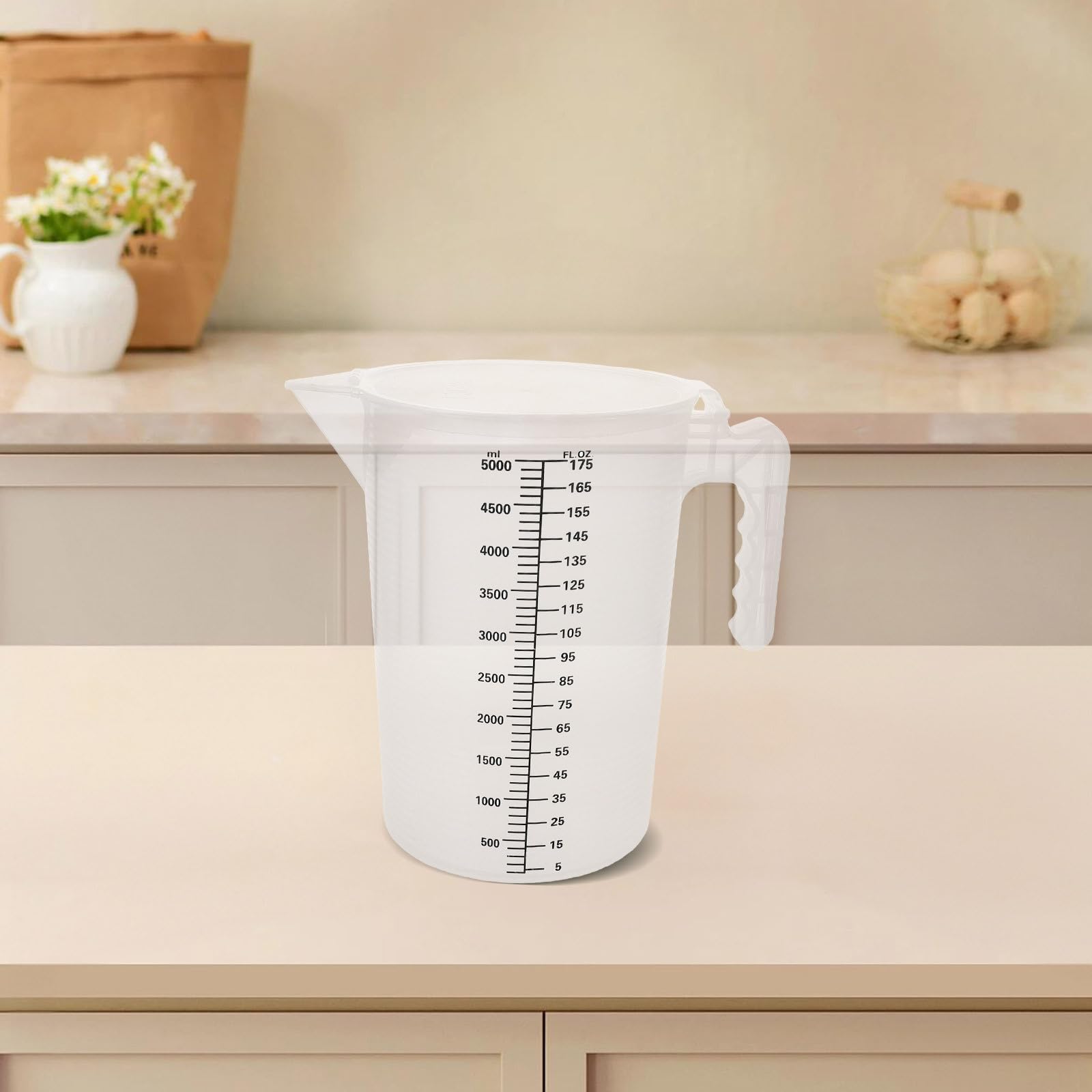 Toyvian Caraffa Graduata Coperchio Antipolvere Misurino in Trasparente Per Uso Alimentare Scala Precisa Per Misurazioni Accurate Per Cucine e Ambienti Da Bar