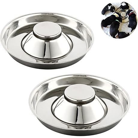 Yudansi Stainless Steel Puppy Weaning Bowls for Small, Medium, and Large Dogs...