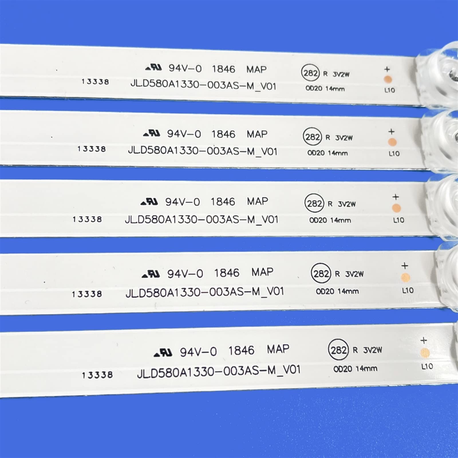 Strisce LED Compatibile for Hi-Sense TV H58A6100 H58AE6000 H58AE6100UK CRH-BK58S13030T051087D-REV1.2 W JL.D580A1330-365AS-M_V02